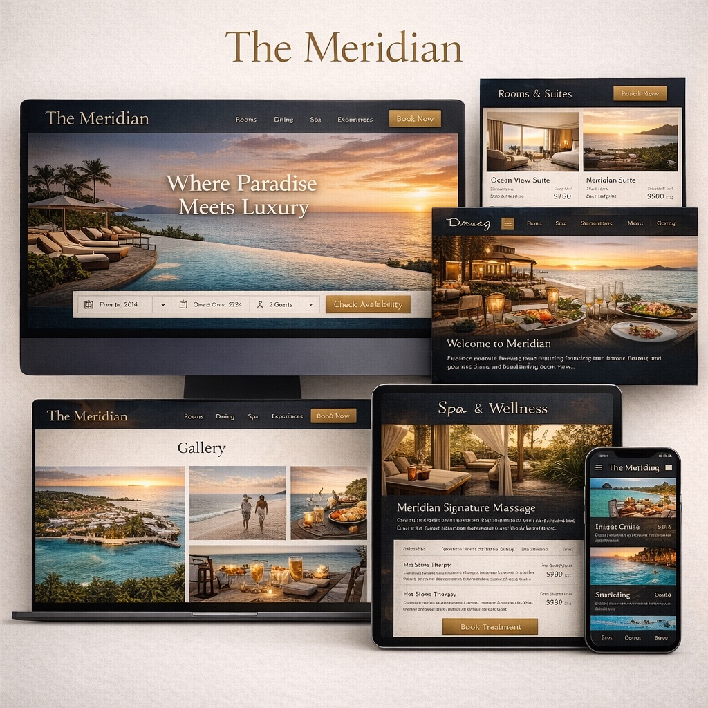 The Meridian — Luxury Resort Website Concept